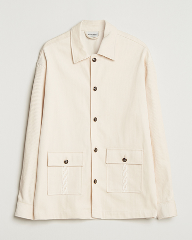 Drôle de Monsieur Corduroy Overshirt Ecru – Bianco