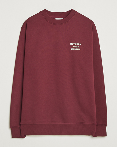 Drôle de Monsieur Slogan Sweatshirt Wine – Rosso