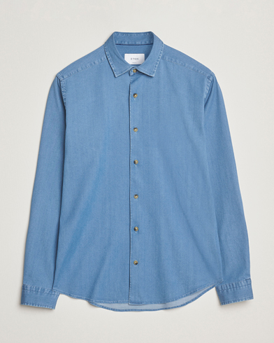 Eton Casual Fit Denim Shirt Light Wash – Blu