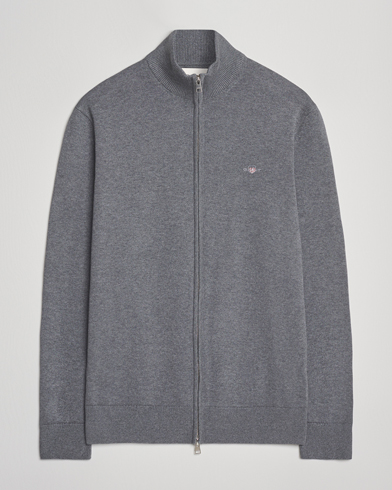 Gant Casual Cotton Full Zip Dark Grey Melange – Grigio