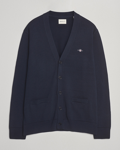 GANT Casual Cotton Cardigan Evening Blue – Blu