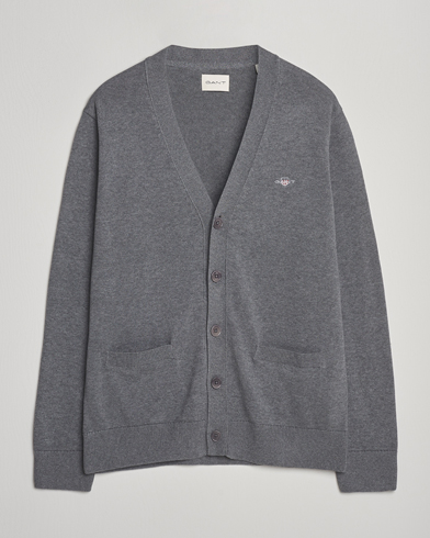 Gant Casual Cotton Cardigan Dark Grey Melange – Grigio