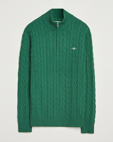 Gant Cotton Cable Half Zip Forest Green – Verde