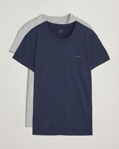Gant 2-Pack Crew Neck T-Shirt Light Grey/Navy – Blu