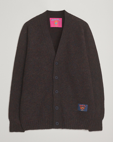 Howlin' Shaggy Bear Cardigan Wolf – Marrone