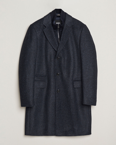 BOSS BLACK Hyde Wool Bib Coat Dark Blue – Blu