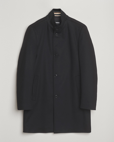 BOSS BLACK Hyde Stand Up Collar Coat Black – Nero