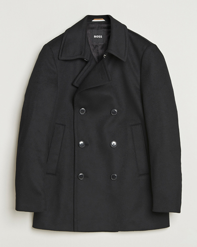 BOSS BLACK Hyde Wool Peacoat Black – Nero