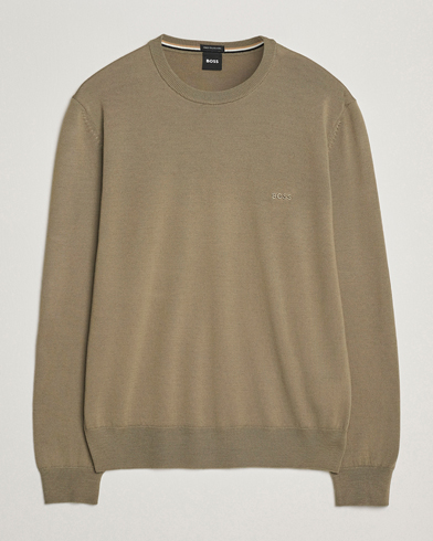 BOSS BLACK Botto Merino Knitted Pullover Open Brown – Marrone