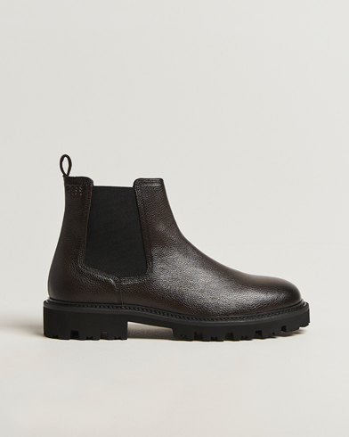 BOSS BLACK Julyo Leather Chelsea Boot Dark Brown – Marrone