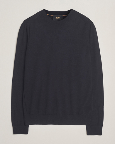 BOSS CAMEL Overo Wool/Cashmere Knitted Sweater Dark Blue – Blu