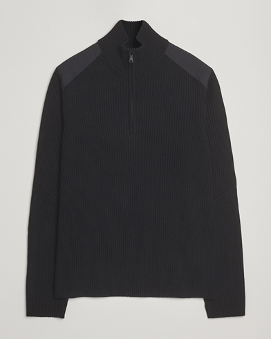 J.Lindeberg Martin Knitted Hybrid Half Zip Black – Nero