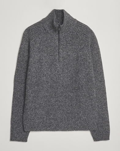 J.Lindeberg Victor Wool Half Zip Dark Grey Melange – Grigio