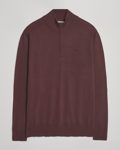 J.Lindeberg Kiyan Merino Half Zip Huckleberry – Rosso