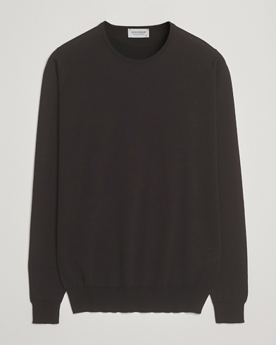 John Smedley Lundy Extra Fine Merino Crew Neck Faulkner Brown – Marrone