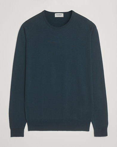 John Smedley Lundy Extra Fine Merino Crew Neck Richardson Green – Verde