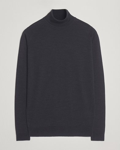 John Smedley Cherwell Extra Fine Merino Rollneck Hepburn Smoke – Grigio