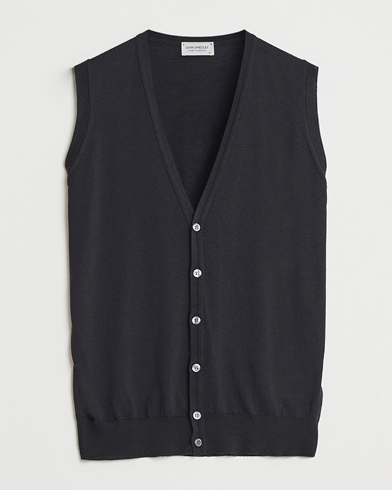 John Smedley Huntswood Slim Fit Waistcoat Black – Nero