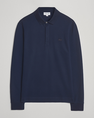 Lacoste Paris Long Sleeve Polo Piké Navy Blue – Blu