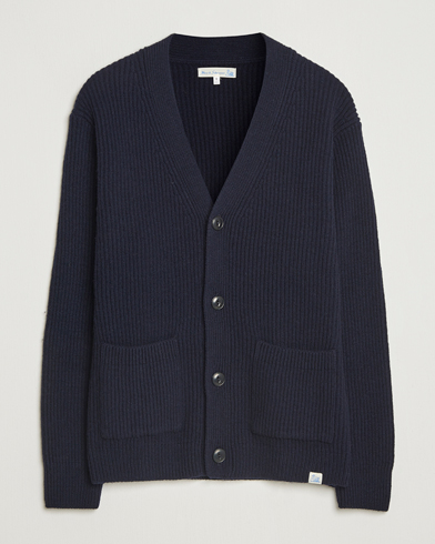 Merz b. Schwanen Merino/Cashmere Knitted Cardigan Dark Navy – Blu