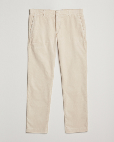 NN07 Theo Regular Fit Corduroy Chinos Ivory – Bianco