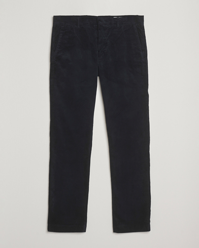 NN07 Theo Regular Fit Corduroy Chinos Navy Blue – Blu