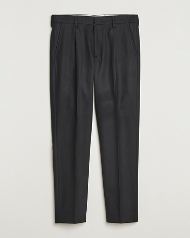 NN07 Bill Wool Pleated Trousers Black – Nero