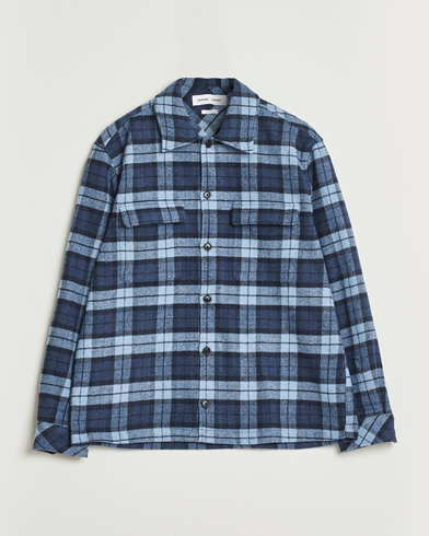 Samsøe Samsøe Castor Checked Overshirt Stellar Blue – Blu