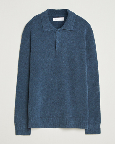 Samsøe Samsøe Nino Knitted Polo Midnight Navy – Blu