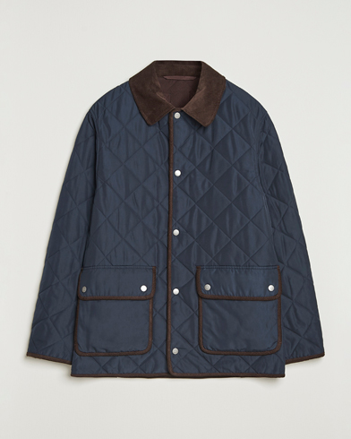 Gant Quilted Fleece Jacket Evening Blue – Blu