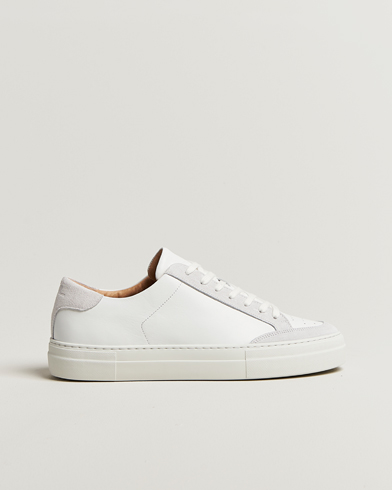 J.Lindeberg Art Signature Leather/Suede Sneaker White – Bianco
