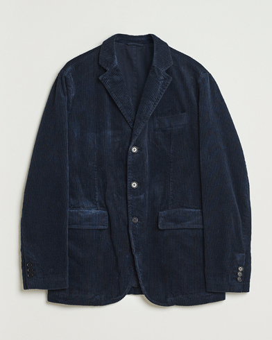 Aspesi Corduroy Blazer Navy – Blu