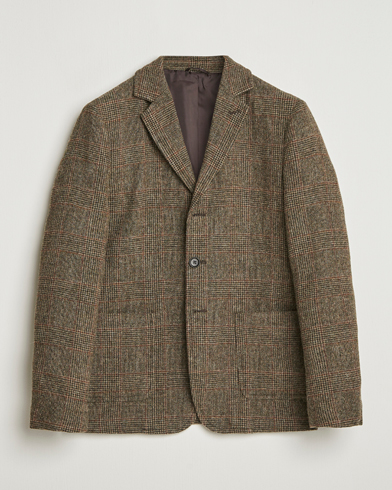 Aspesi Harris Tweed Blazer Brown Check – Marrone