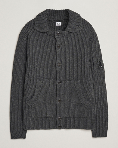 C.P. Company Heavy Lambswool Cardigan Dark Grey – Grigio