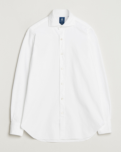 Finamore Napoli Gaeta Flannel Sport Shirt White – Bianco