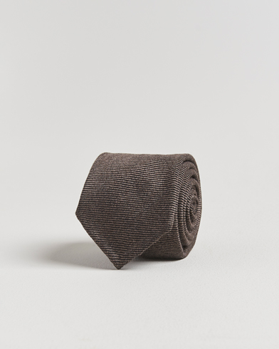 Finamore Napoli Wool Twill Tie Brown – Marrone