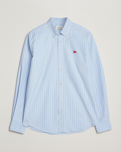 Forét Flag Regular Fit Oxford Shirt Light Blue Stripe – Blu