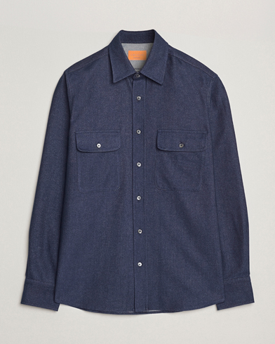 Grigio Heavy Twill Overshirt Navy – Blu