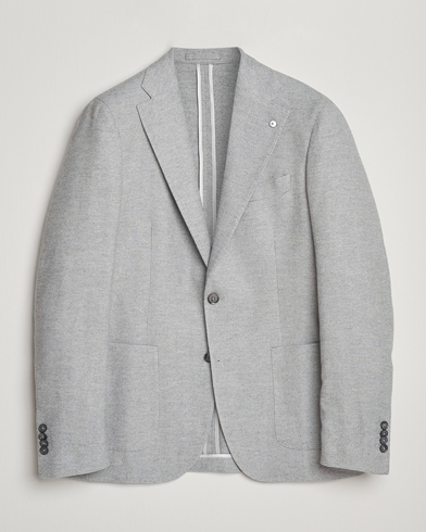 L.B.M. 1911 Jack Herringbone Cotton Blazer Light Grey – Grigio