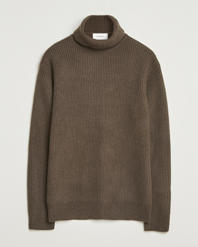 LES DEUX Eddie Wool Rib Rollneck Teak – Marrone