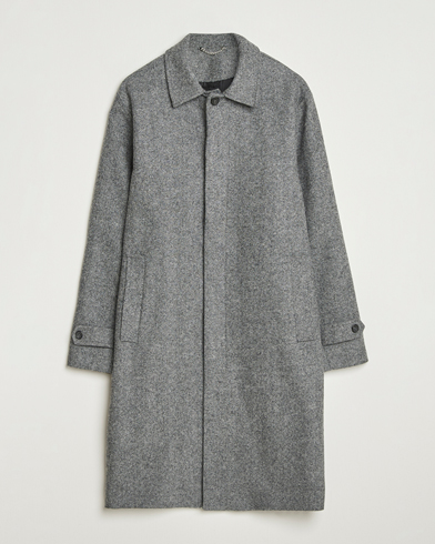 Palmes Herringbone Wool Coat Charcoal – Grigio