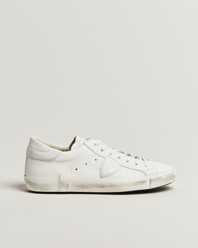 Philippe Model Prsx Low Top Leather Sneakers White – Bianco