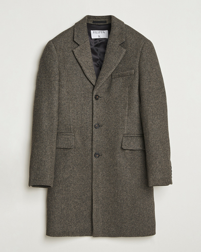 Filippa K William Wool Textured Coat Driftwood – Marrone