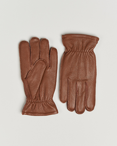 Polo Ralph Lauren Full Grain Leather Gloves Caramel – Marrone