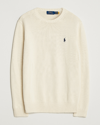 Polo Ralph Lauren Cotton Crew Neck Sweater Andover Cream – Bianco