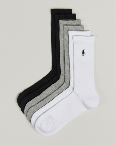 Polo Ralph Lauren Polo Ralph Lauren6-Pack Crew SockGrey – Bianco
