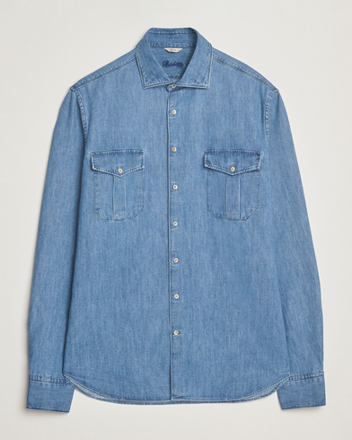 Stenströms Regular Fit Pocket Denim Shirt Blue – Blu