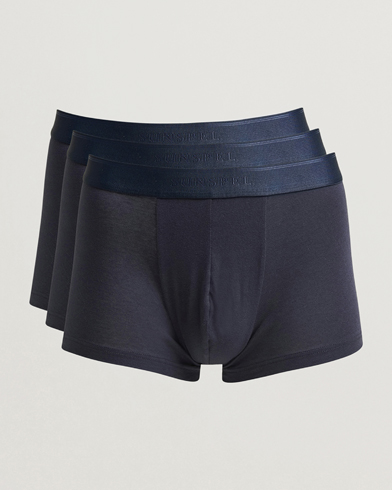 Sunspel 3-Pack Cotton Stretch Trunk Navy – Blu