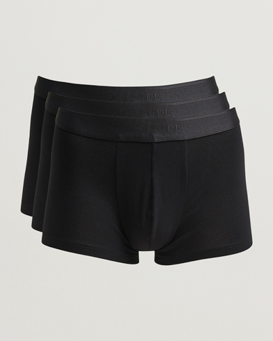 Sunspel 3-Pack Cotton Stretch Trunk Black – Nero