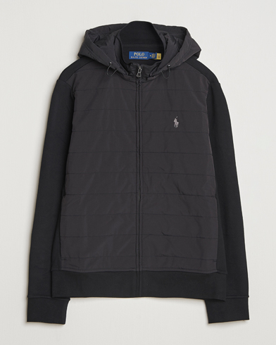 Polo Ralph Lauren Hybrid Jacquard Full Zip Hoodie Polo Black – Nero